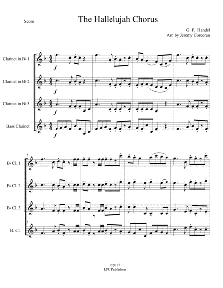 The Hallelujah Chorus For Clarinet Quartet Page 2