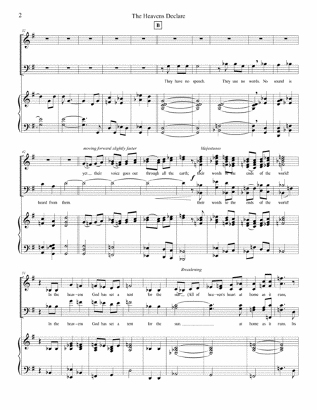 The Heavens Declare Psalm 19 Satb Page 2