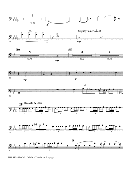 The Heritage Hymn Arr Heather Sorenson Trombone 2 Page 2