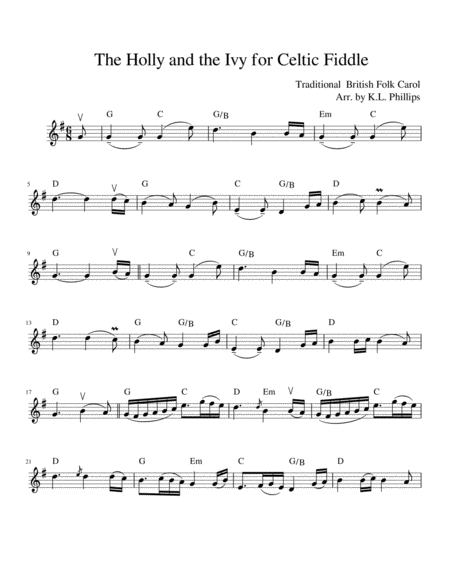 The Holly And The Ivy For Celtic Fiddle Page 2