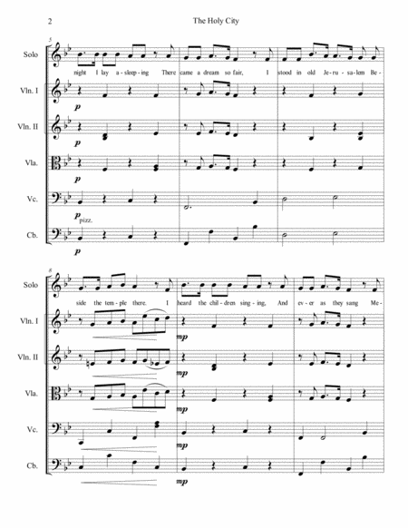 The Holy City Vocal Or Instrumental Solo With String Ensemble Accompaniment Page 2