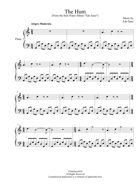 The Hum Solo Piano Page 2