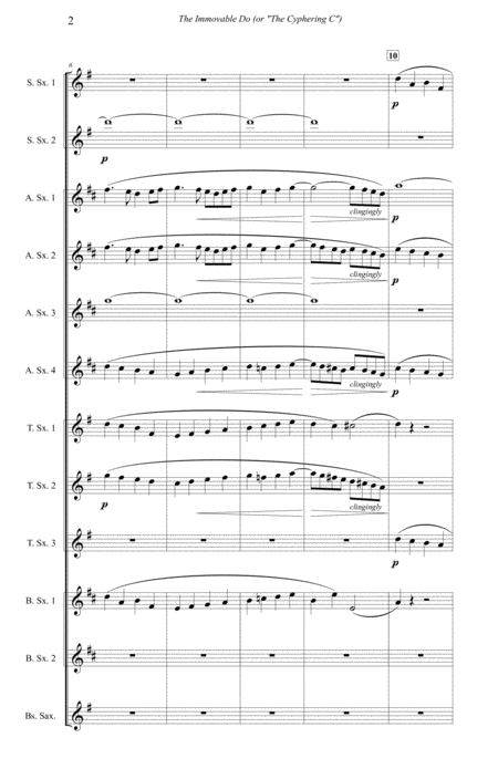 The Immovable Do For Saxophone Ensemble Page 2