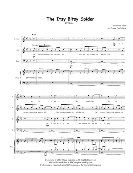 The Itsy Bitsy Spider Satb Div A Cappella Page 2