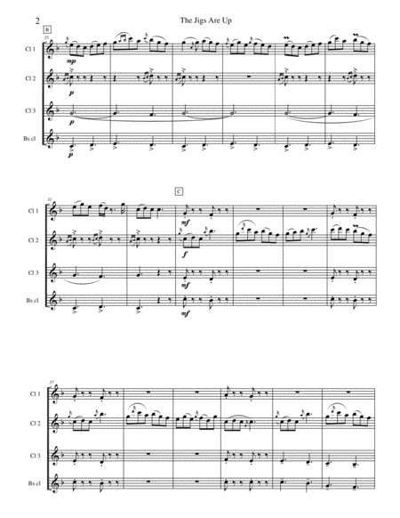 The Jigs Are Up Celtic Music For Clarinet Quartet Page 2