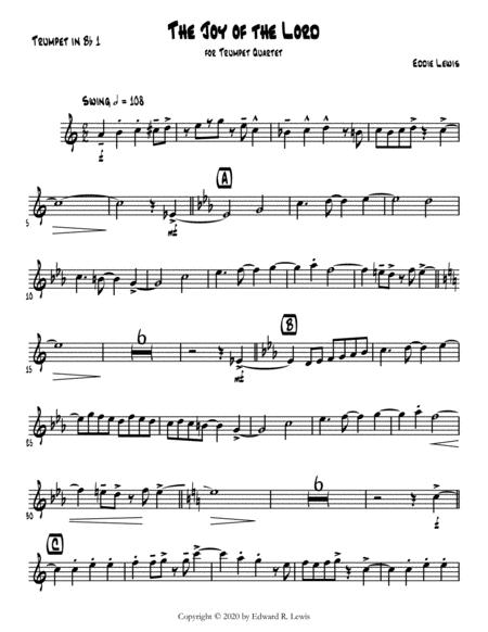 The Joy Of The Lord For Trumpet Quartet By Eddie Lewis Page 2