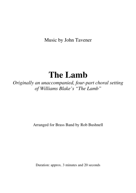 The Lamb Tavener Brass Band Page 2