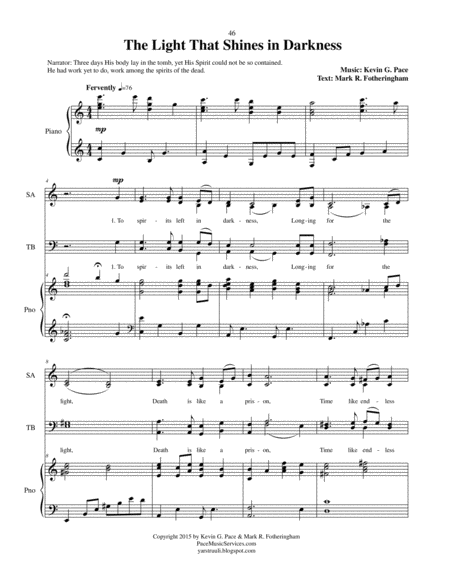 The Light That Shines In Darkness Satb Choir With Piano Accompaniment Page 2