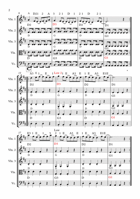 The Lion Sleeps Tonight For String Quartet Ensemble Page 2