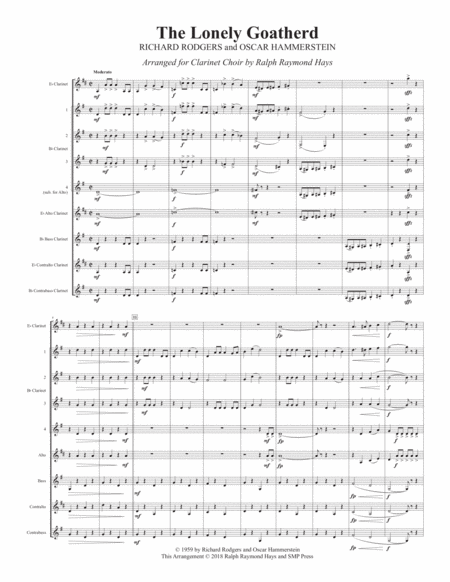 The Lonely Goatherd From The Sound Of Music For Clarinet Choir Page 2