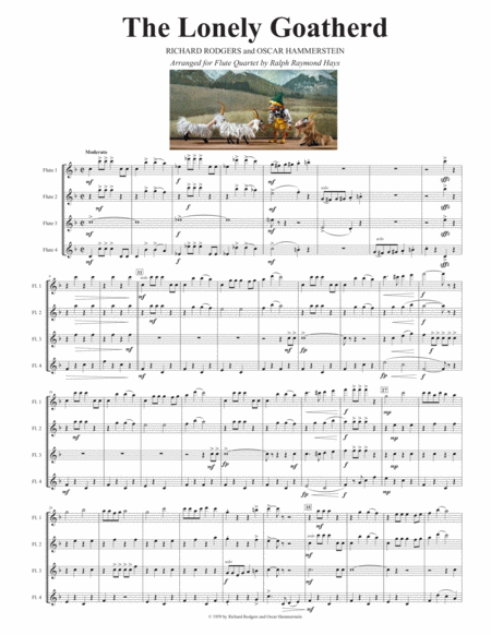 The Lonely Goatherd From The Sound Of Music For Flute Quartet Page 2