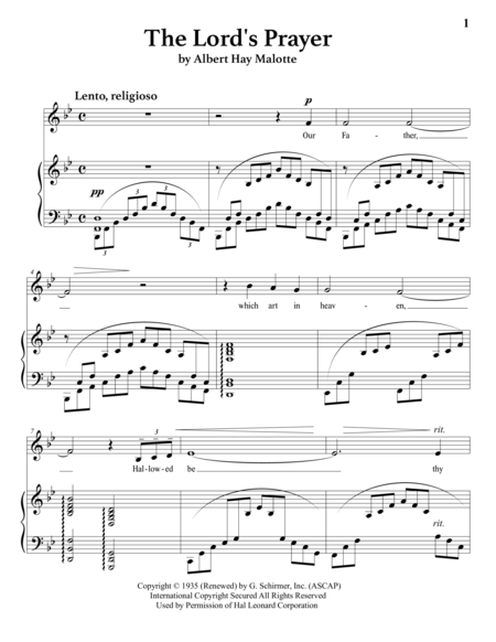 The Lords Prayer B Flat Major Page 2