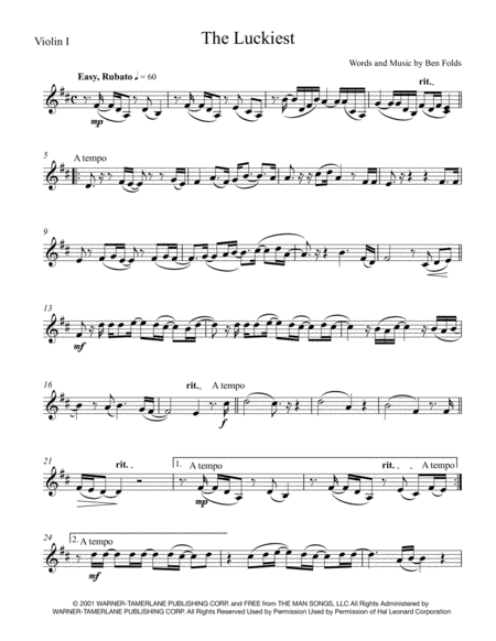 The Luckiest String Quartet For String Quartet Page 2