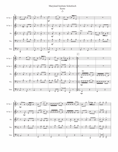 The Maryland Institute Schottisch For Brass Quintet Page 2
