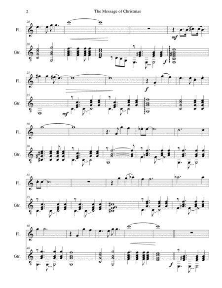 The Message Of Christmas For Flute And Guitar Page 2