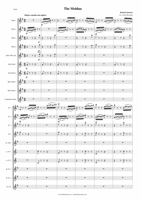 The Moldau By Bedrich Smetana Symphonic Poem For Flute Choir Page 2