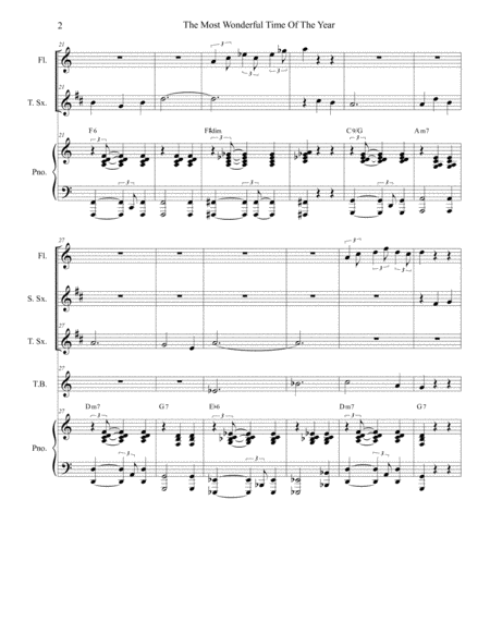 The Most Wonderful Time Of The Year Duet For Soprano And Tenor Saxophone Page 2