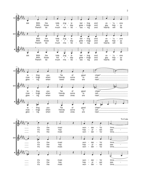 The Most Wonderful Time Of The Year Ssa A Cappella Trio Page 2