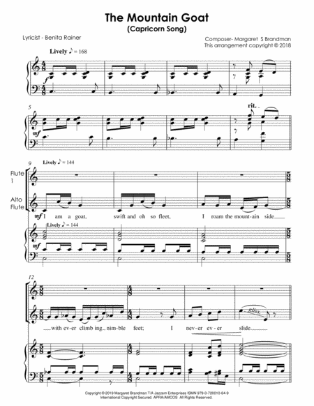 The Mountain Goat Flute Alto Flute And Piano Arrangement Page 2