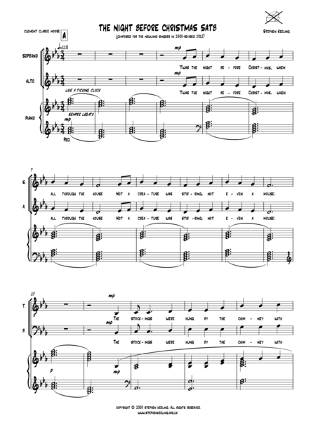 The Night Before Christmas Cantata For Satb And Piano Page 2