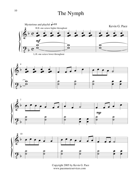 The Nymph Beginning Piano Solo Page 2