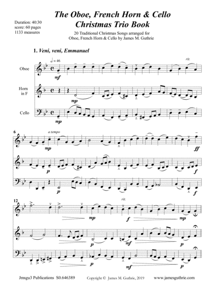 The Oboe French Horn Cello Christmas Trio Book Page 2