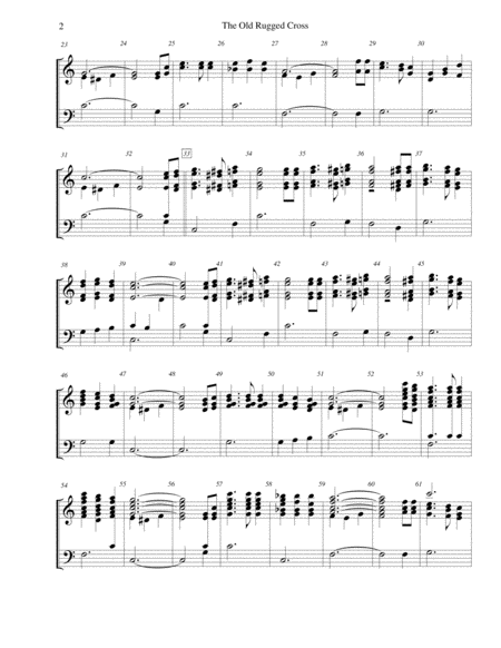 The Old Rugged Cross For 3 Octave Handbell Choir Page 2