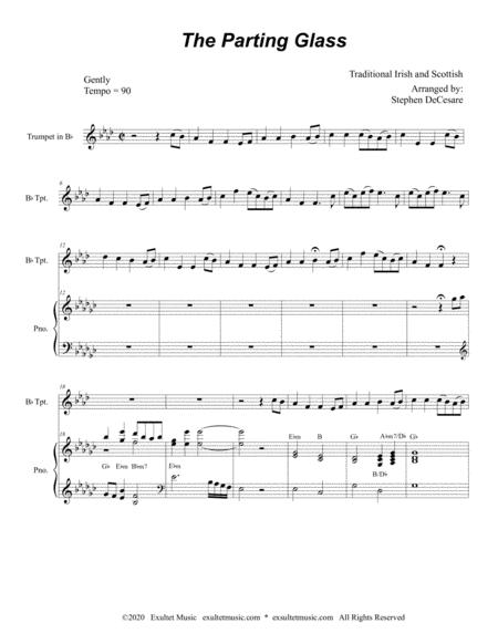 The Parting Glass For Bb Trumpet Solo And Piano Page 2