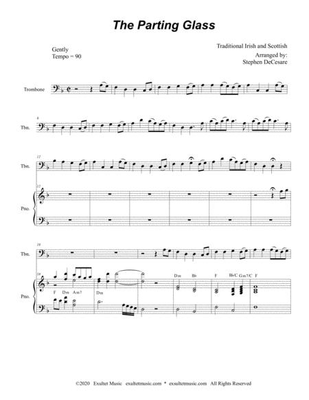 The Parting Glass For Trombone Solo And Piano Page 2