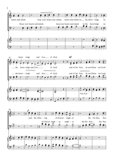 The Peace Of God For Satb Choir And Organ Page 2