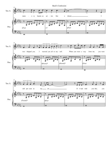 The Picture Of Dorian Gray The Musical Piano Vocal Selections Page 2