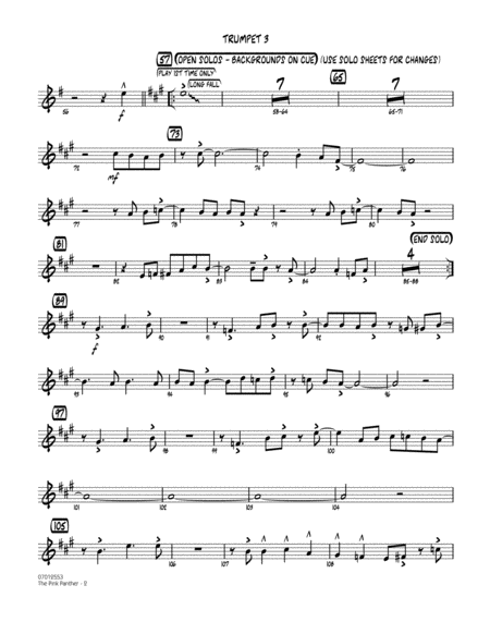 The Pink Panther Arr Mike Tomaro Trumpet 3 Page 2