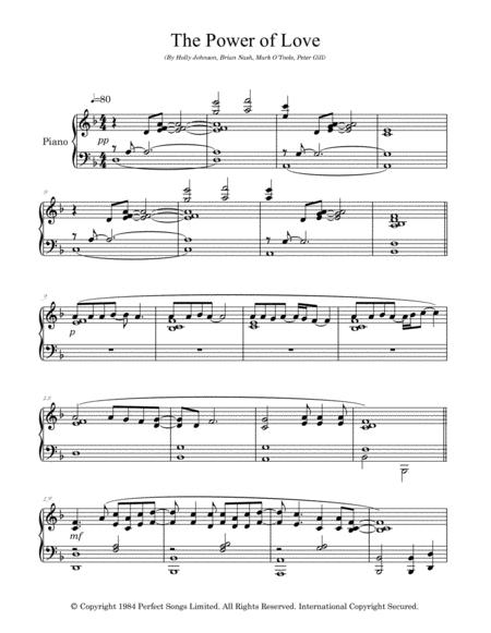 The Power Of Love Arranged For Piano Solo Page 2