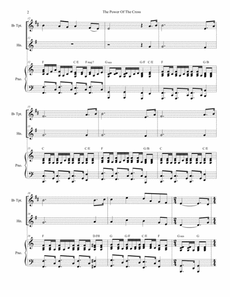 The Power Of The Cross Oh To See The Dawn Duet For Bb Trumpet And French Horn Page 2