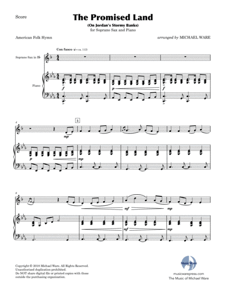 The Promised Land On Jordans Stormy Banks Soprano Sax Page 2