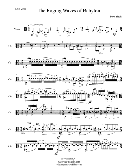 The Raging Waves Of Babylon For Solo Viola From Violacentrism The Opera Page 2