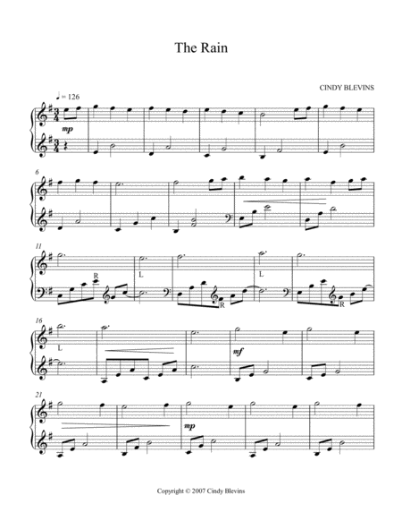 The Rain An Original Piano Solo From My Piano Book Serendipity Page 2