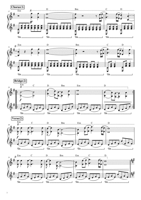 The Scorpions Send Me An Angel Arrangement For Piano Solo Including Separate Lead Sheet Early Intermediate Level Page 2