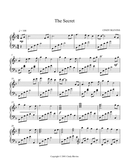 The Secret An Original Harp Solo From My Harp Book Waltz In The Wood Lever Or Pedal Harp Page 2