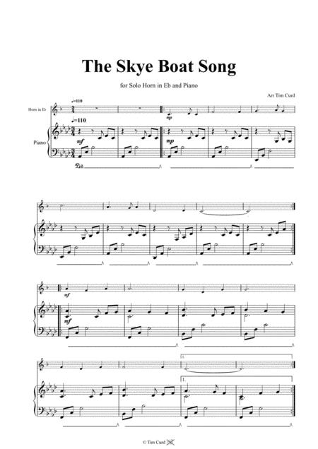 The Skye Boat Song For Solo Horn In Eb And Piano Page 2