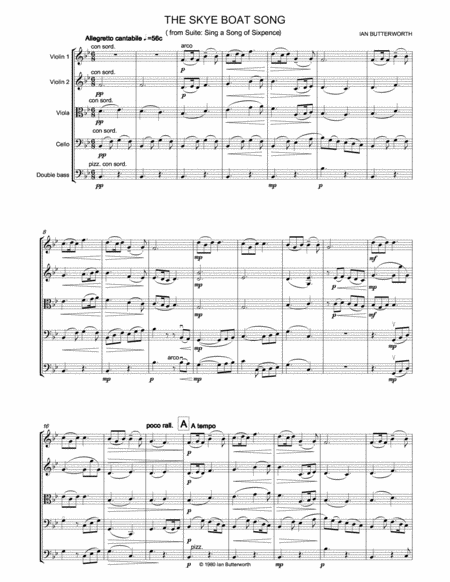 The Skye Boat Song For Strings Page 2