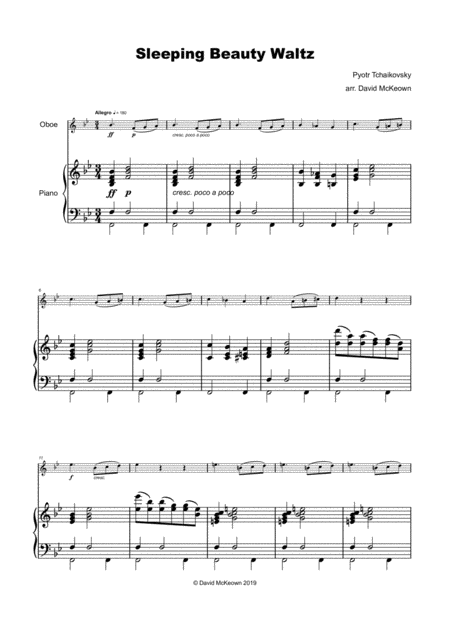 The Sleeping Beauty Waltz By Tchaikovsky For Oboe And Piano Page 2