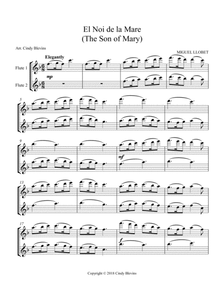 The Son Of Mary For Flute Duet Page 2