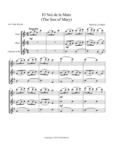 The Son Of Mary For Flute Oboe And Clarinet Page 2