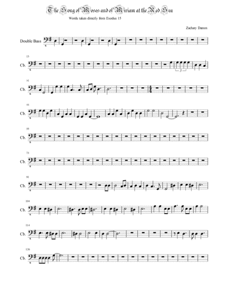 The Song Of Moses And Of Miriam At The Red Sea Double Bass Page 2