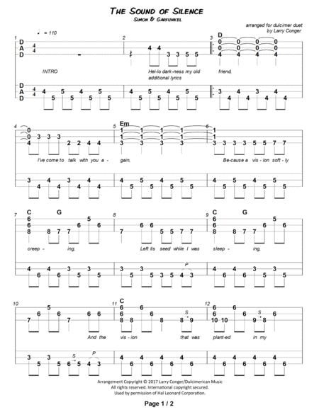 The Sound Of Silence Duet Page 2