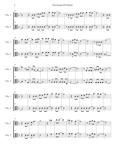The Sound Of Silence Viola Duet Page 2