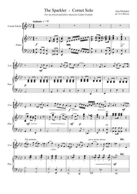 The Sparkler Trumpet Cornet Solo With Piano Accompaniment Page 2