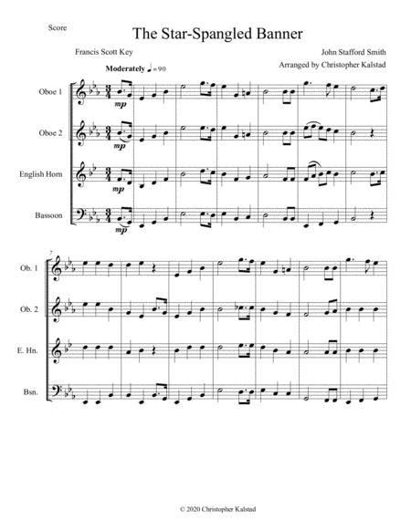 The Star Spangled Banner Double Reed Quartet Page 2