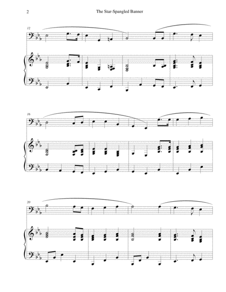 The Star Spangled Banner For Tuba And Piano Page 2